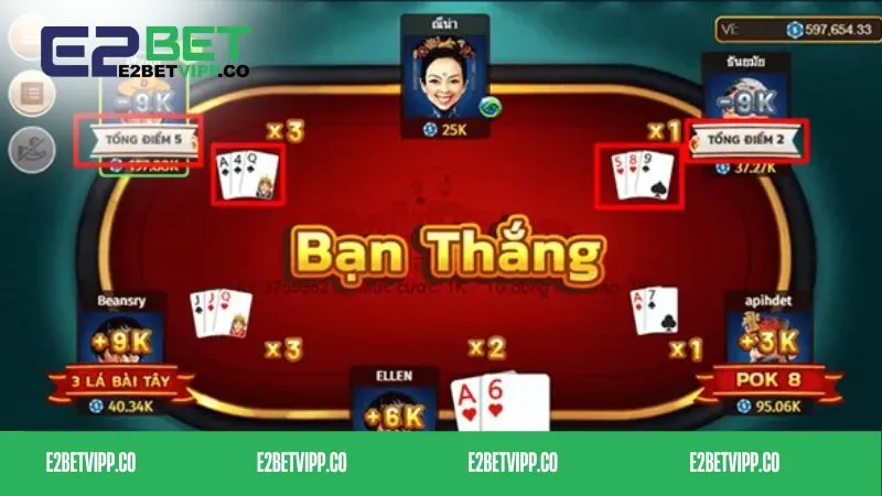 Hướng dẫn chơi game Pok Deng E2bet